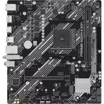 Placă de bază ASUS PRIME B550M-K WIFI AMD AM4 Micro-ATX cu Wi-Fi 5, DDR4, PCIe 4.0, HDMI, VGA