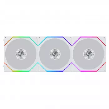 Ventilator Lian Li UNI FAN TL FLEX Wireless ARGB Reverse Blade 120mm, 3-Pack cu controller, alb