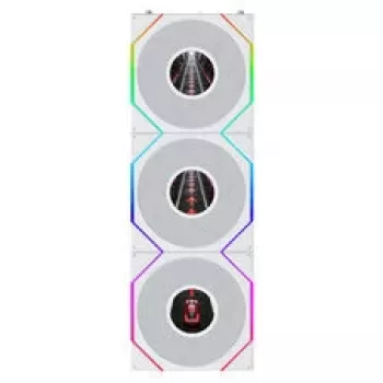 Ventilator carcasă Lian Li UNI FAN TL120 LCD FLEX Wireless ARGB Reverse, set de 3, alb, 120mm