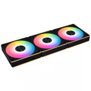 Ventilator carcasă Lian Li UNI FAN CL FLEX Wireless ARGB cu lame inversate 120mm PWM, set de 3 cu controller, negru