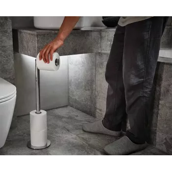 Suport 2 în 1 pentru hârtie igienică Joseph Joseph EasyStore Luxe din oțel inoxidabil