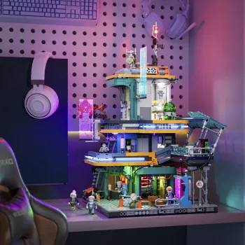 Puzzle 1000 piese LUMIBRICKS Cyberpunk Neoncity - Apartment