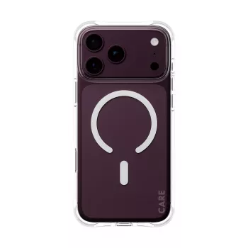 Husă CARE by PanzerGlass Samba pentru iPhone 17/18 Pro Max transparentă albă MagSafe