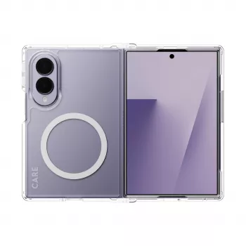 Husă CARE by PanzerGlass Urban Combat pentru Samsung Galaxy Z Fold8, Clear cu White Qi