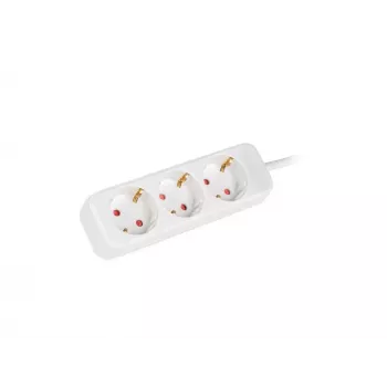 Prelungitor Lanberg PS0-03F-0150-W 3 prize Schuko, cablu 1,5m, alb