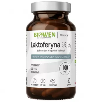 BIOWEN Lactoferină 96% – 60 capsule – supliment alimentar cu lactoferină bovină de înaltă puritate