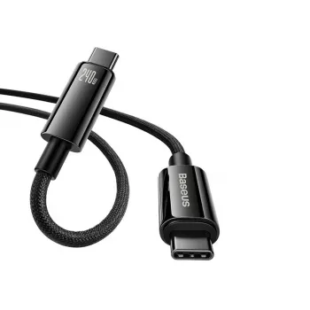 Cablu de încărcare rapidă Baseus Tungsten Gold USB-C la USB-C 240W 1m negru
