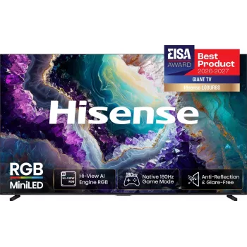 Hisense 100UR8DS 100 inch 4K UHD MiniLED Smart TV cu panou 180Hz, Dolby Vision IQ, Dolby Atmos și VIDAA