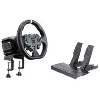 Simulator de curse MOZA R5 Pro - bază cu volan Direct Drive 5,5 Nm, volan din piele 11 inch, set cu 2 pedale