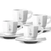 Set de cești de espresso Bialetti RTATZ402, 4 piese, porțelan alb, 75 ml
