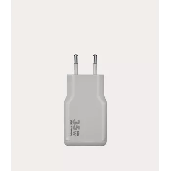 TUCANO ONE POWER KIT încărcător GaN 35W cu cablu USB-C 60W - argintiu