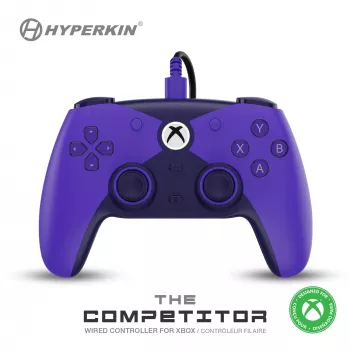 Controller cu fir Hyperkin Competitor pentru Xbox Series X|S, Xbox One & PC - violet