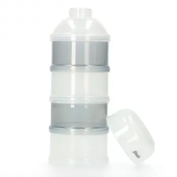 Dozator de lapte praf Alecto BF-4 cu 3 compartimente, fără BPA, etanș, alb/transparent