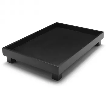 Tavă de servire dreptunghiulară din bambus Bredemeijer Izumi Classic, neagră, 350 mm