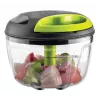 Tocător manual de legume cu sfoară KHE KOHE 600 ml, 3 lame din oțel inoxidabil, verde și negru