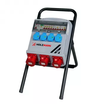 Holzmann SSV32A 32A 400V CEE Stand Power Distribution Box with RCD and 7 Sockets