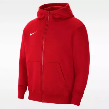 Hanorac cu fermoar integral din fleece Nike Park 20, University Red