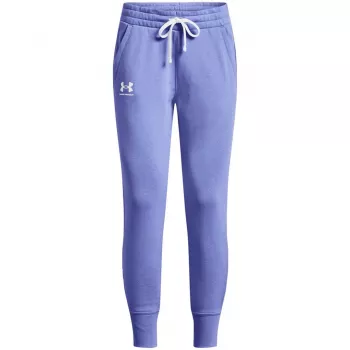 Pantaloni Under Armour Rival Fleece pentru femei, Cosmic Purple/Alb, mărimea XS