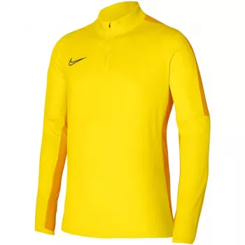 Bluză de antrenament fotbal cu mâneci scurte Nike Dri-FIT Academy 23 pentru bărbați, Opti Yellow/Black, mărimea L, DR1352-719