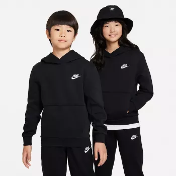 Nike Sportswear Club Fleece Full-Zip Hoodie Kids Black FD3000 010 M