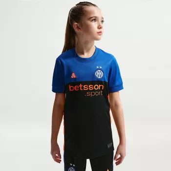 Tricou de fotbal Nike Inter Milano 2026 Stadium SE pentru copii, negru/albastru, mărimea L