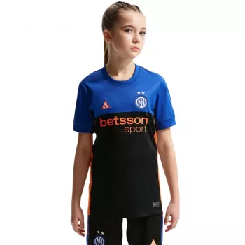 Tricou de fotbal Nike Inter Milano 2025/2026 Stadium ediție specială pentru copii, negru/albastru (mărimea M)