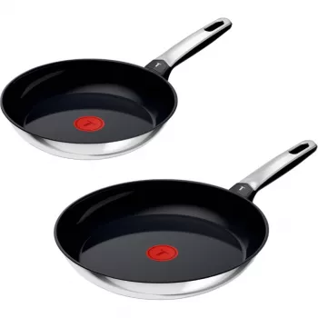 Set de tigăi din oțel inoxidabil Tefal Emotion, 2 piese, 24/28 cm