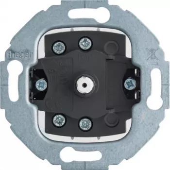 Inserție comutator rotativ montaj îngropat Hager WDE387603, 10 AX, 250 V, alb