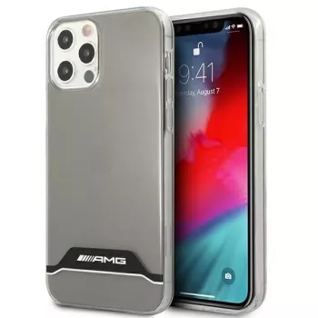 AMG AMHCP12MTCBW iPhone 12/12 Pro Transparent Hard Case Electroplate Black & White