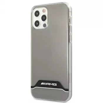 AMG AMHCP12MTCBW iPhone 12/12 Pro Transparent Hard Case Electroplate Black & White