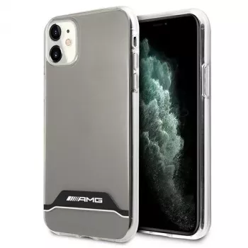 AMG AMHCN61TCBW Hard Case for iPhone 11 / XR 6.1 inch – Transparent with Electroplate Black & White