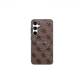 GUESS Husă MagSafe 4G Ring Classic Logo pentru Samsung Galaxy S25 FE - maro
