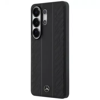Mercedes-Benz Husă MagSafe cu frunze de laur și dungi verticale pentru Samsung Galaxy S26 Ultra - negru
