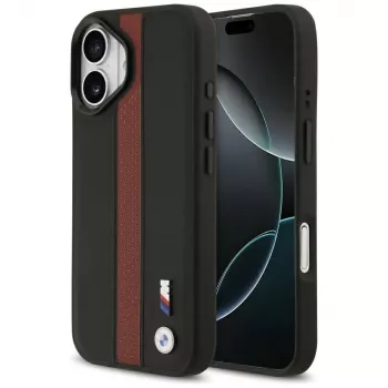 BMW Husă MagSafe M cu perforații și logo cu dungi pentru iPhone 17 - roșu