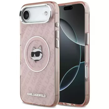 Karl Lagerfeld Husă MagSafe IML cu logo Choupette Head pentru iPhone Air roz