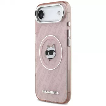 Karl Lagerfeld Husă MagSafe IML cu logo Choupette Head pentru iPhone Air roz