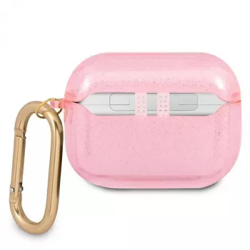 Guess GUAPUCG4GP Husă roz Glitter Collection pentru AirPods Pro