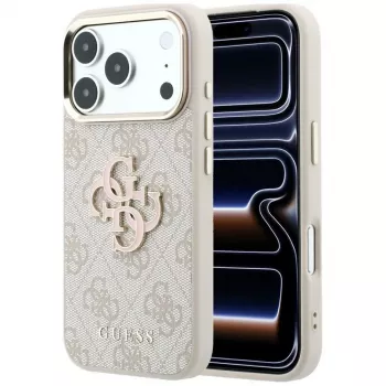 Husă GUESS 4G & Big Resin Logo pentru iPhone 17 Pro / 18 Pro - roz