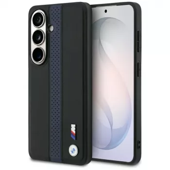 Husă MagSafe BMW Perforated Stripe Logo pentru Samsung Galaxy S26 - albastru