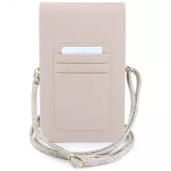 Pungă pentru telefon Guess Graines 4G & Classic Logos roz