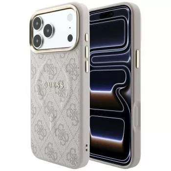 Husă MagSafe GUESS Embossed 4G Classic pentru iPhone 17 Pro Max / 18 Pro Max - roz