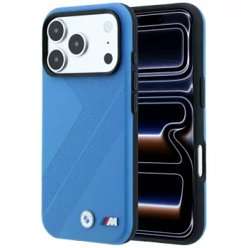Husă MagSafe BMW M Tire Track Metal Logo pentru iPhone 18 Pro / 17 Pro - albastru