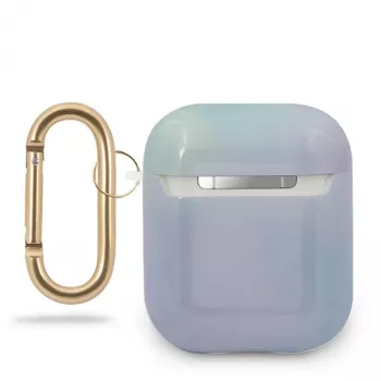 Husă GUESS GUACA2TPUMCGC02 pentru AirPods 1/2, albastră, colecția Tie & Dye