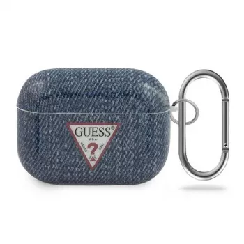 Husă GUESS pentru AirPods Pro, albastru închis, colecția Jeans