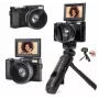 Kit vlog AgfaPhoto VLG-4K cu cameră 4K de 24MP și telecomandă