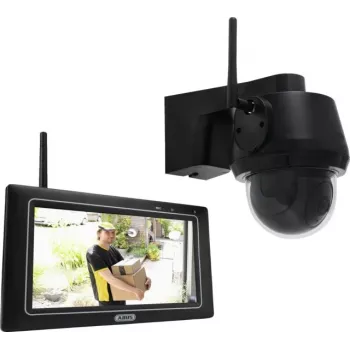 Set cameră de supraveghere wireless ABUS EasyLook BasicSet PPDF17100, 4 canale cu 1 cameră, 2K QHD, 2,4 GHz, monitor 7 inch, IP66