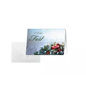Set 25 felicitări de Crăciun Sigel Candlelight Cheer DIN A6 cu plicuri