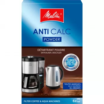 Soluție de detartrare MELITTA Anti Calc pentru aparate de cafea – 250 ml detartrant lichid, compatibilitate universală, formulă cu acid citric, până la 2 utilizări