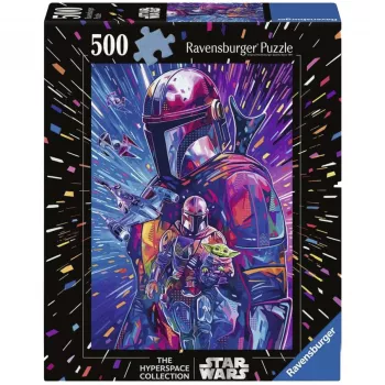 Puzzle RAVENSBURGER Star Wars Hyper Space Collection: The Mandalorian (500 piese, piese mari)
