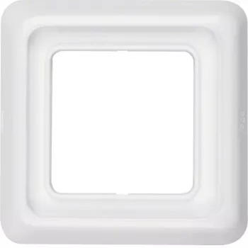 Ramă de acoperire Hager WWD1100PW cu 1 post, montaj îngropat, cu garnitură, IP44, alb polar lucios